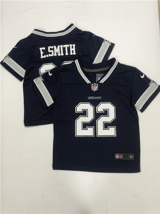 Toddlers Dallas Cowboys #22 Emmitt Smith Navy Vapor Limited Stitched Jersey
